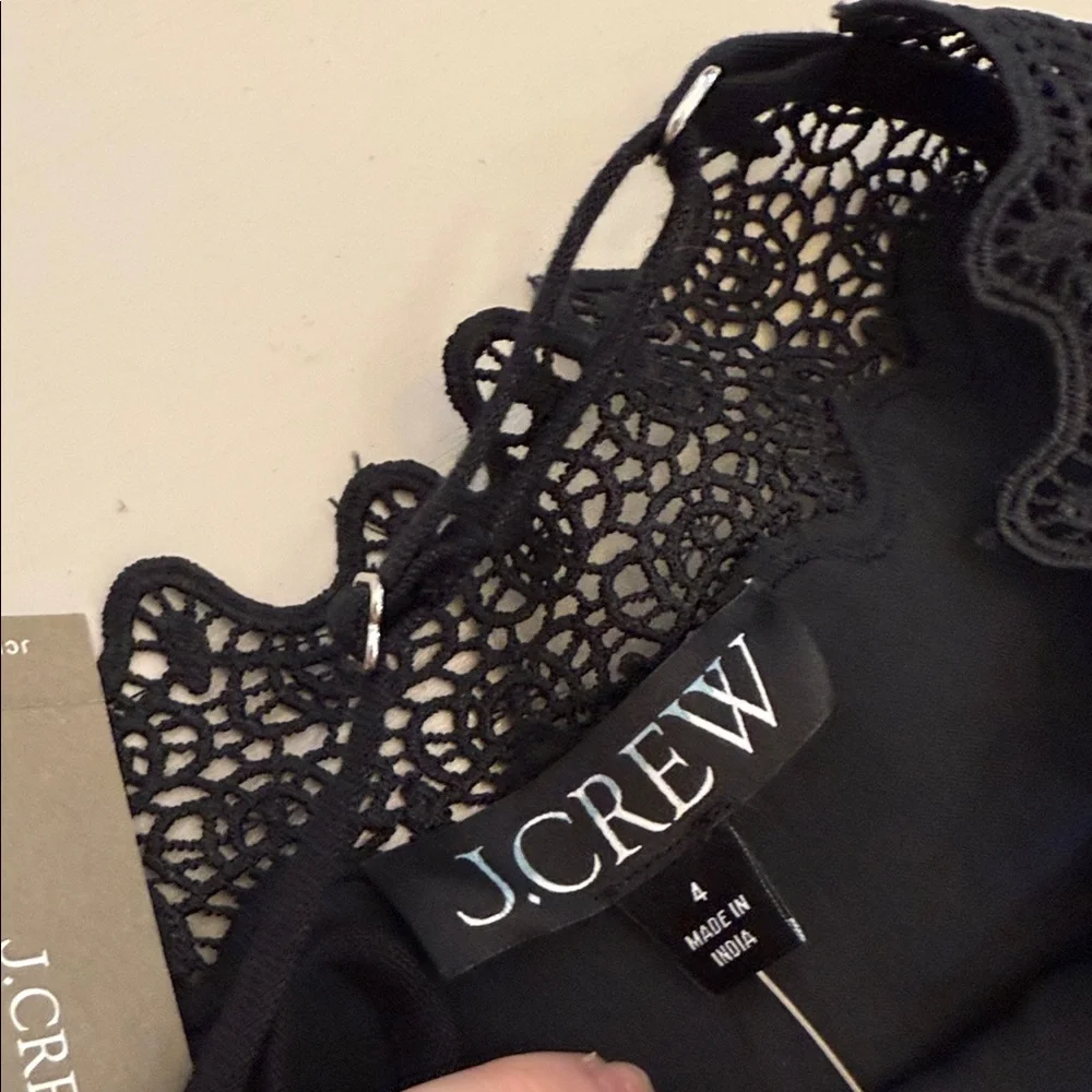 J. Crew Lace-trim slip dress in linen Size 4 - Picture 5 of 11